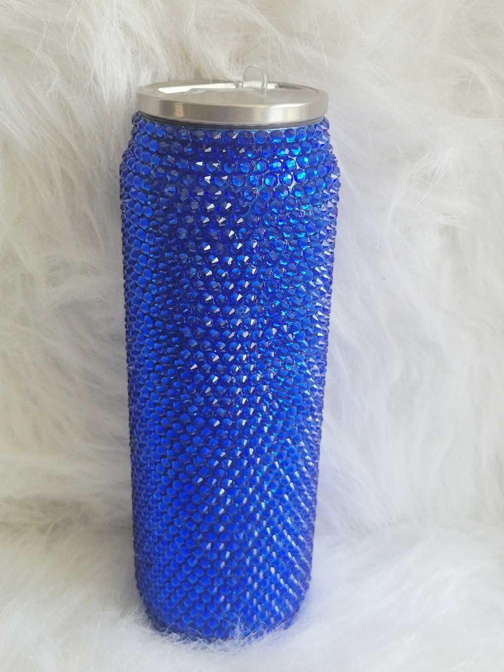 Blue Crystal Embellished Tumbler